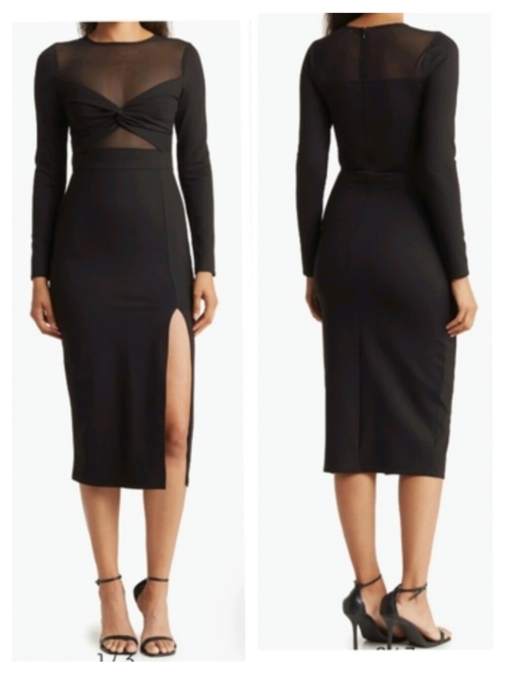 Love By Design:Celia Black Long Sleeve Dress